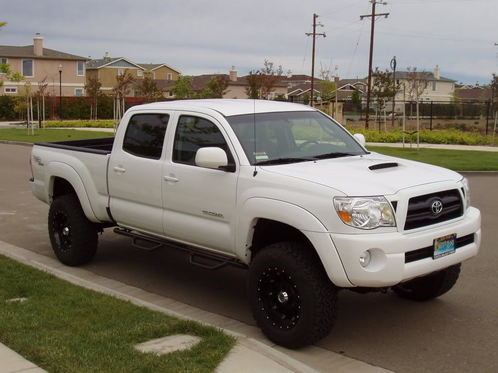 Lifted White Tacoma