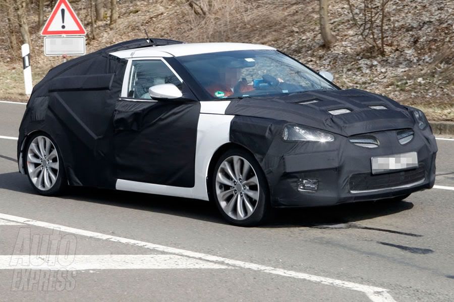  shots of the upcoming Hyundai Veloster, a radical three-door coupe that 