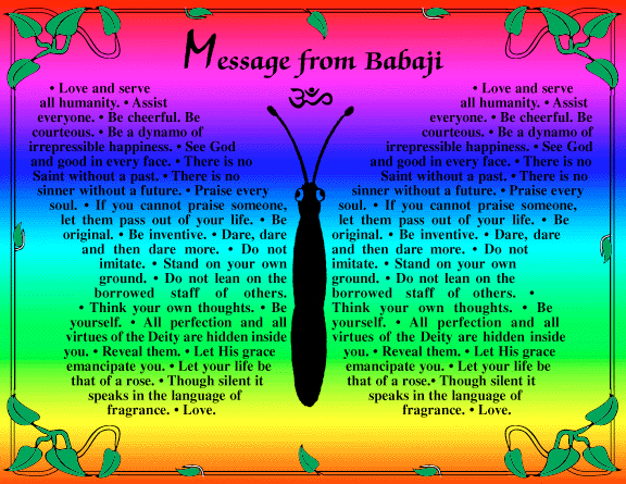 Message from Babaji