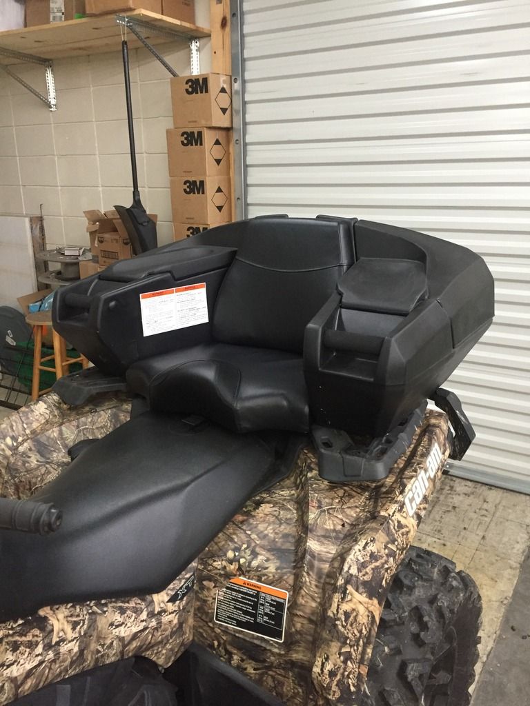 Passenger seat for Outlander 1000 CanAm ATV Forum