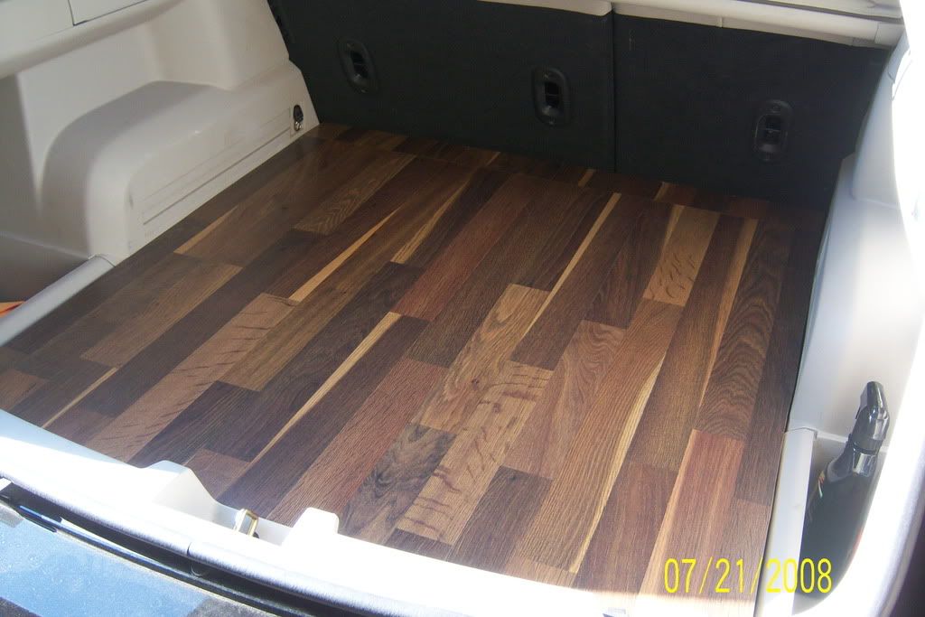 wood flooring completed in trunk!!