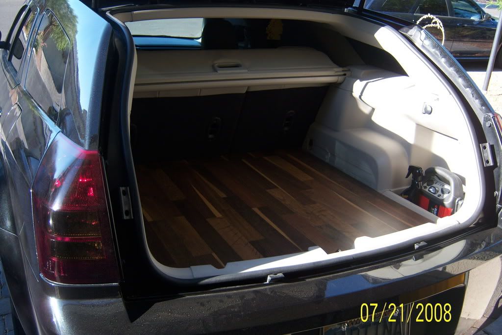 wood flooring completed in trunk!!