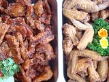 Pork and chicken wing