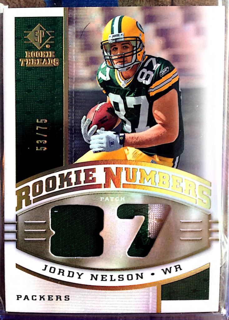 2008 SP Rookie Threads Jordy Nelson Rookie JERSEY Packers /25