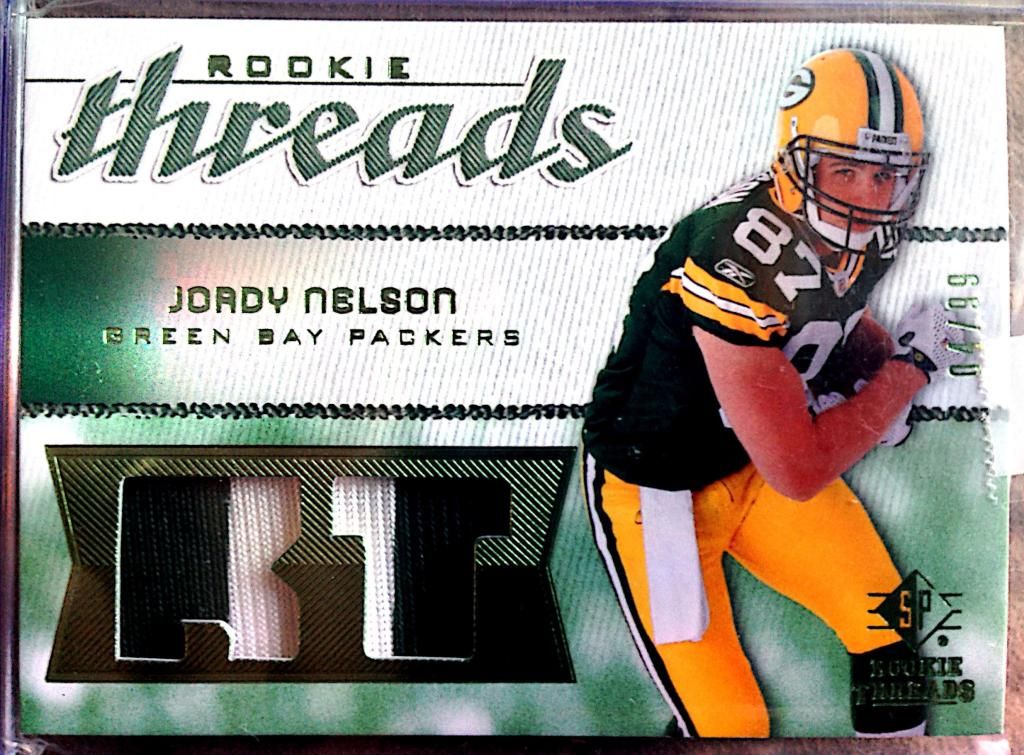 2008 SP Rookie Threads Jordy Nelson Rookie JERSEY Packers /25