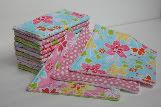 Pink and Blue Sweetie set of 12 Cloth Wipes