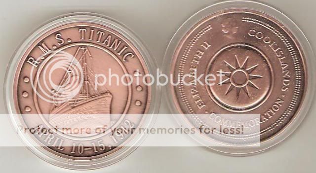 TITANIC 1912 COPPER COMMEMORATIVE COIN NEW  