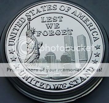 WTC 9/11 UNITED WE STAND SILVER COMMEMORATIVE COIN NEW  
