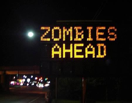 zombie road sign