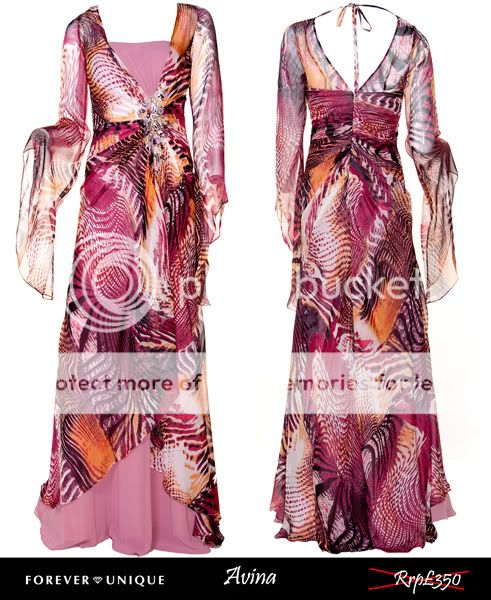 New Forever Unique Maxi Avina Chiffon Embellished Maxi Dress Size UK 10